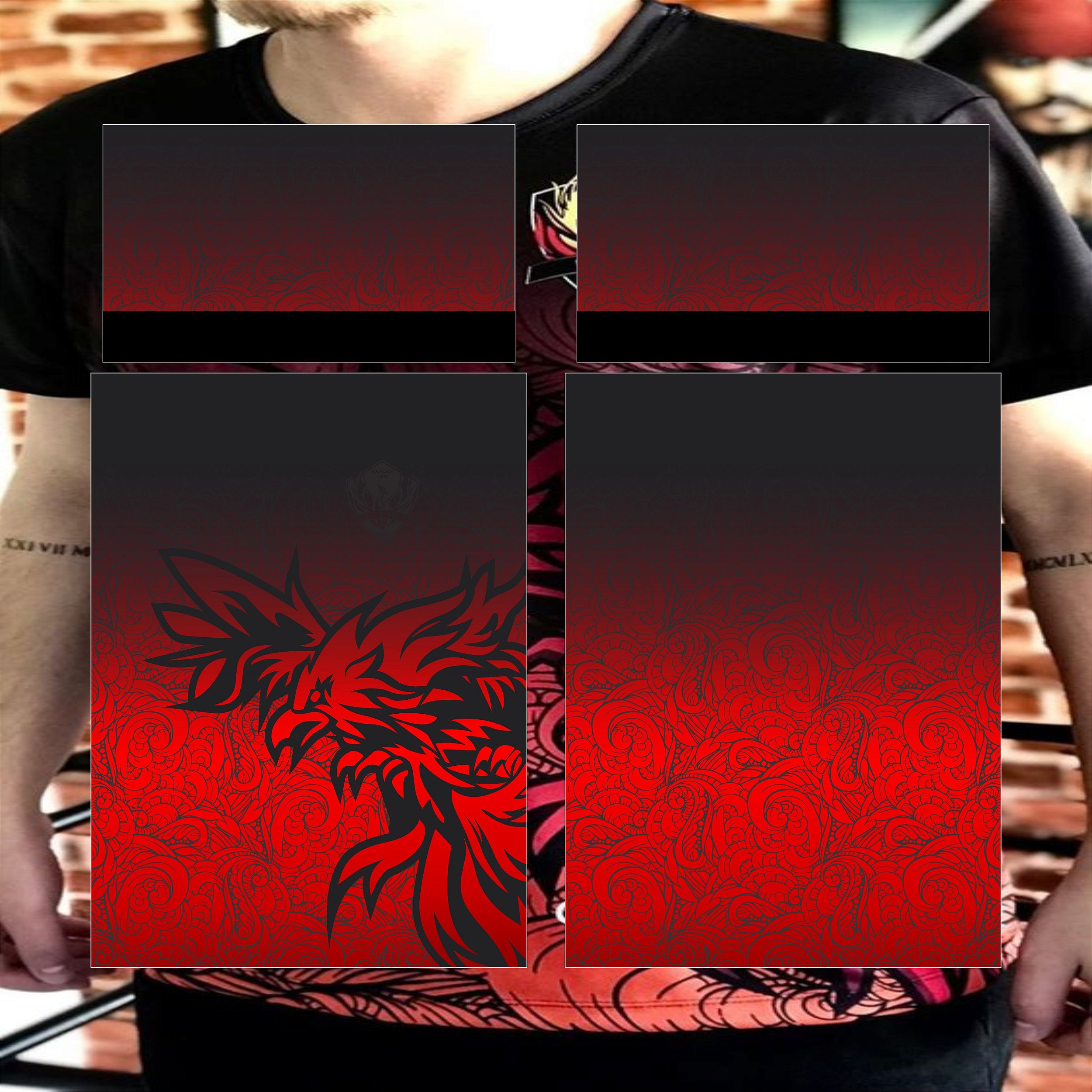 Arte Vetor Camisa para InterClasse Leão Fogo Vermelho