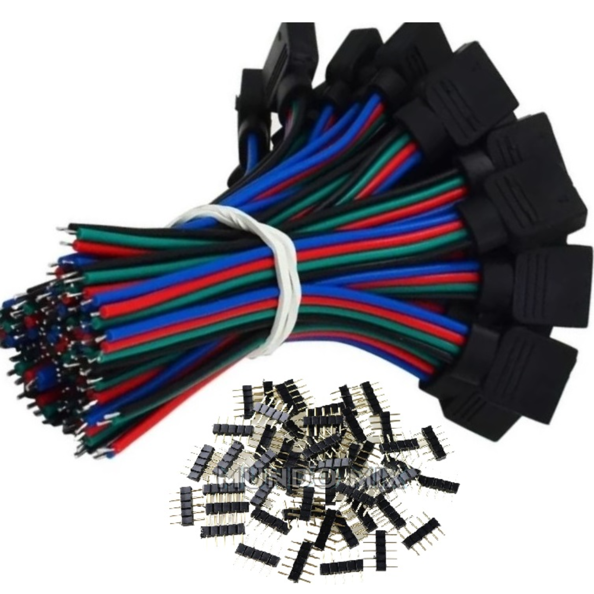 Rabicho PLUG RGB Emenda 10cm P/ Fitas LED RGB 3528 5050 Conector ...