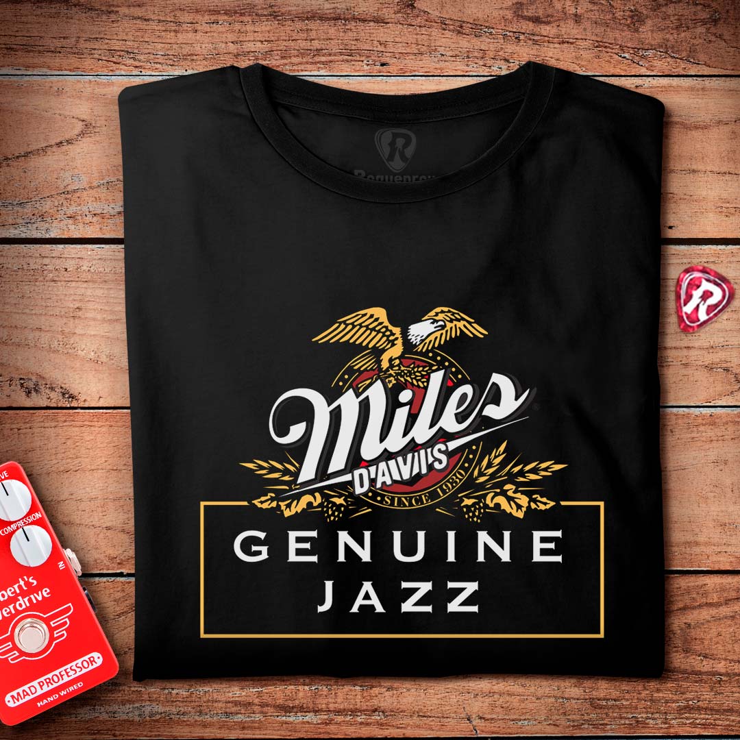 French Unicorn T-Shirt Uomo Girocollo Cotone Bio Miles Davis Bitches - Foto 6