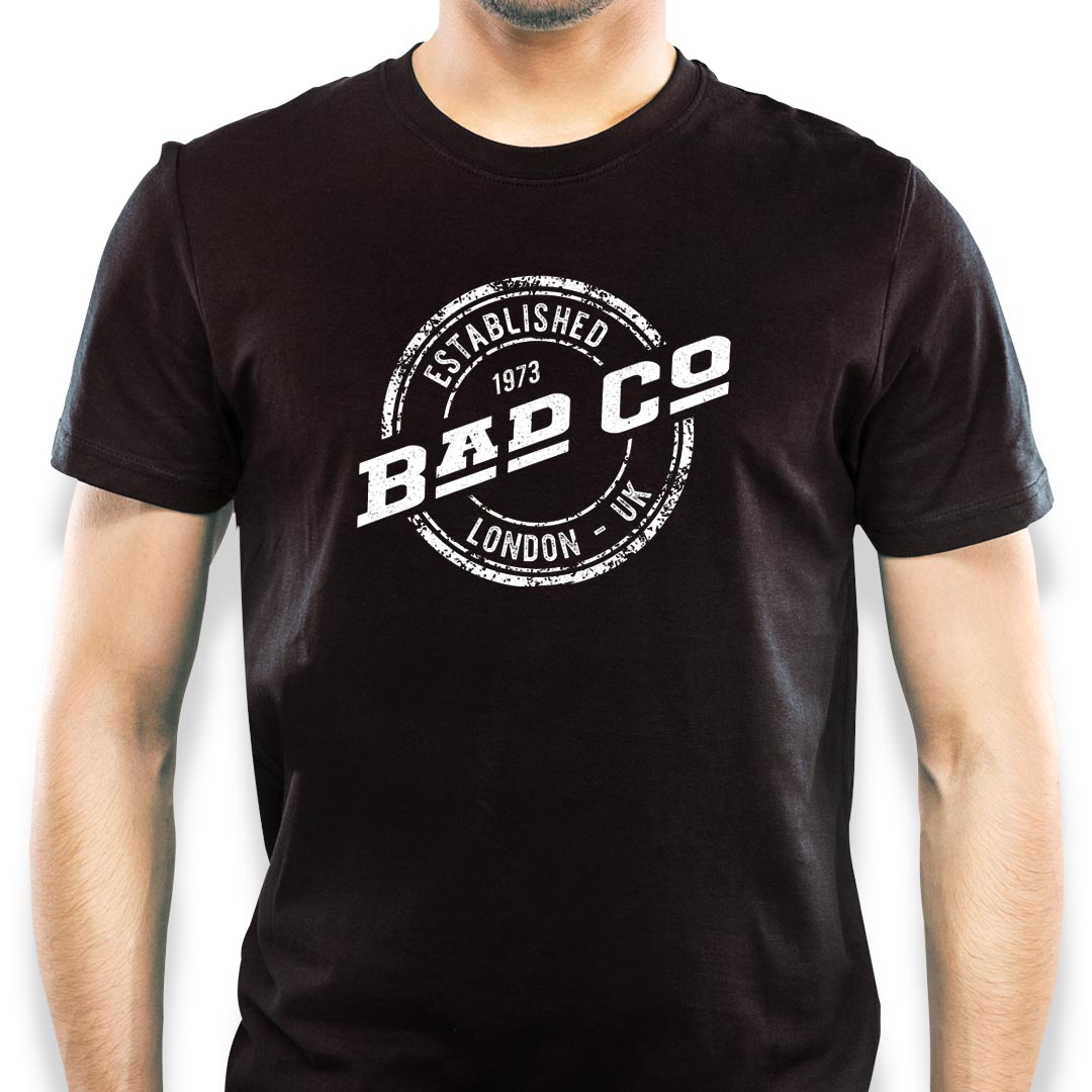 Camiseta Bad Company Logo Vintage, 100% Algodão. - Roquenrou