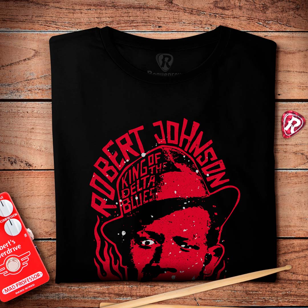Camiseta Robert Johnson | 100% Algodão - Roquenrou | Estampado na