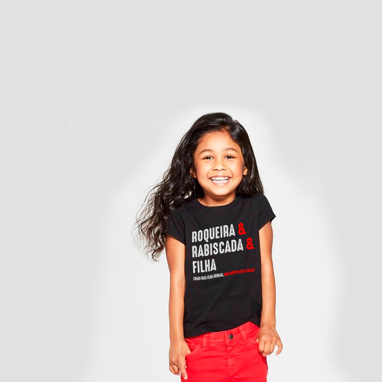 Kit Camisetas Feminina e Infantil Unissex Tatuada e Rabiscada