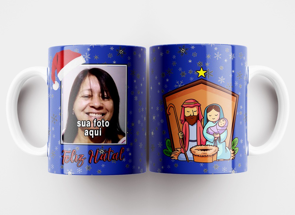 Caneca Ho Ho Ho Feliz Natal - Mai Personalizados