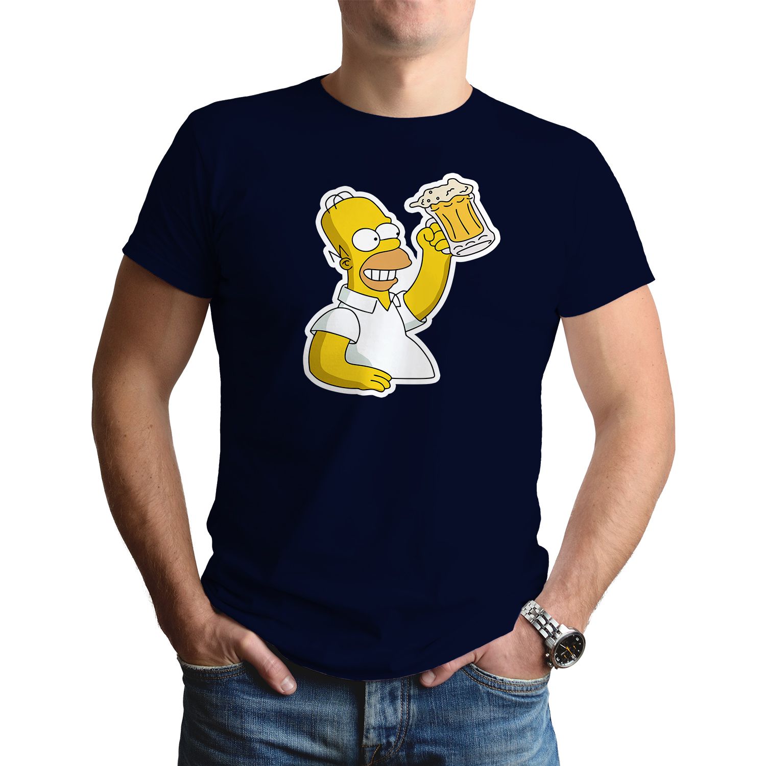 Camiseta Camisa Hommer Simpsons Cerveja Engracada Renzo Moletons Masculinos e Femininos Camisetas