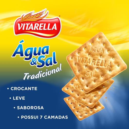 Biscoito Salgado VITARELLA ÁGUA E SAL - 330g - Santa Cruz Doces ...