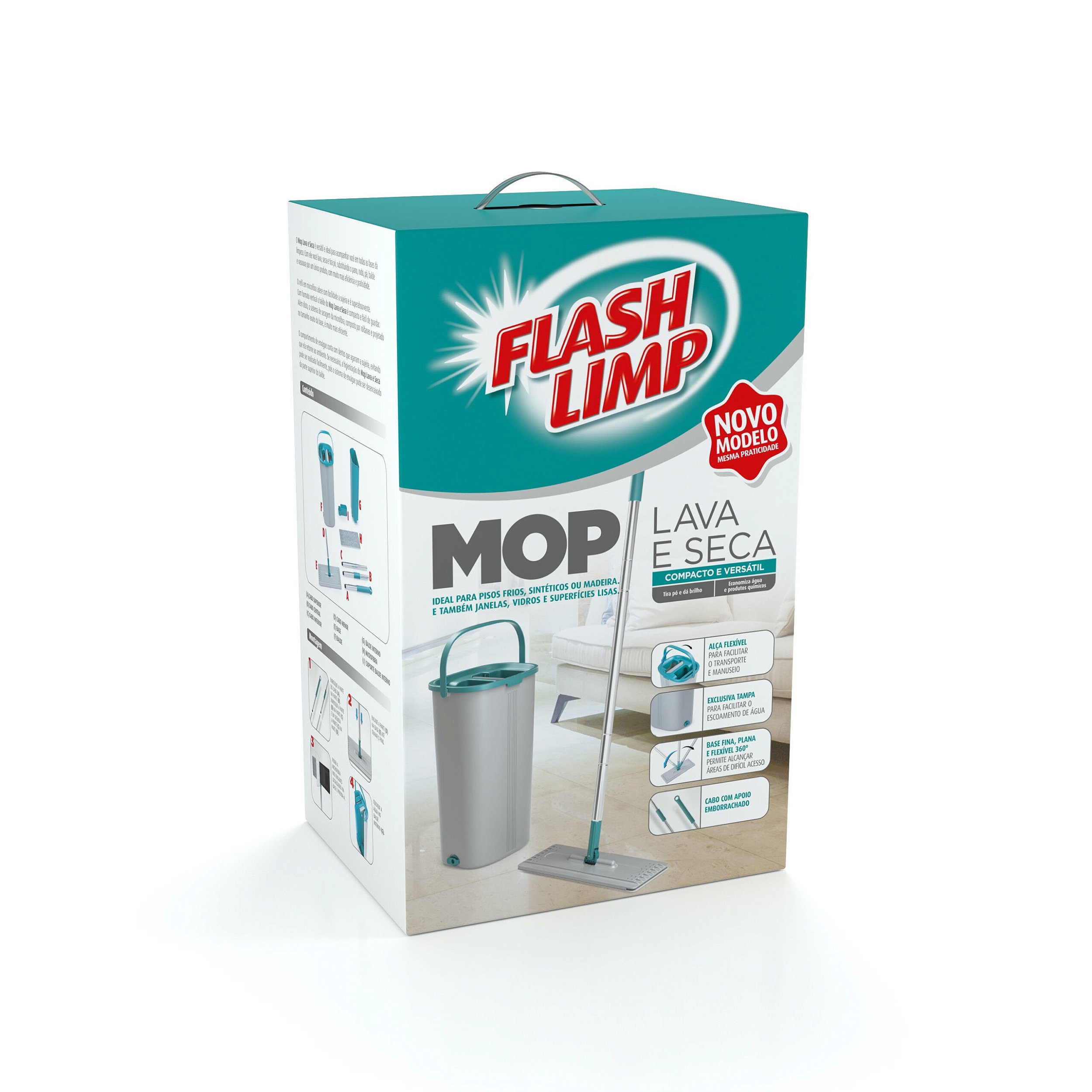 Mop Flash Limp Lava E Seca Mop7740 - Tocco - Tudo para sua reforma