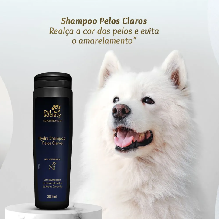 Shampoo Hydra Pelos Claros Super Premium 300ml Time Pets Time