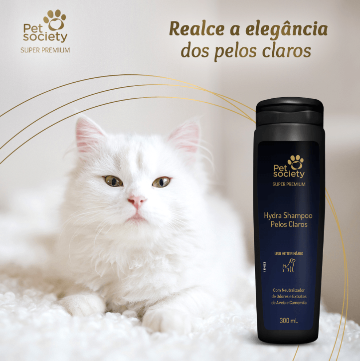 Shampoo Hydra Pelos Claros Super Premium 300ml Time Pets Time