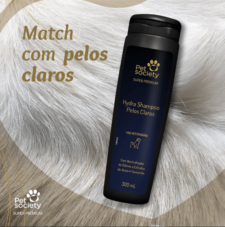 Shampoo Hydra Pelos Claros Super Premium 300ml Time Pets Time