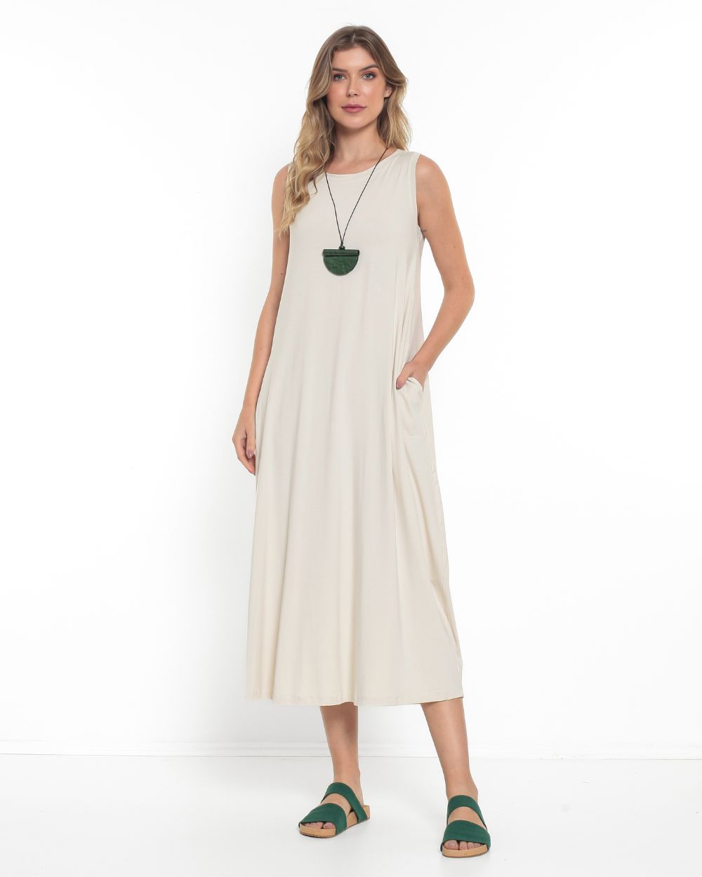 Vestido viscolycra liso sales