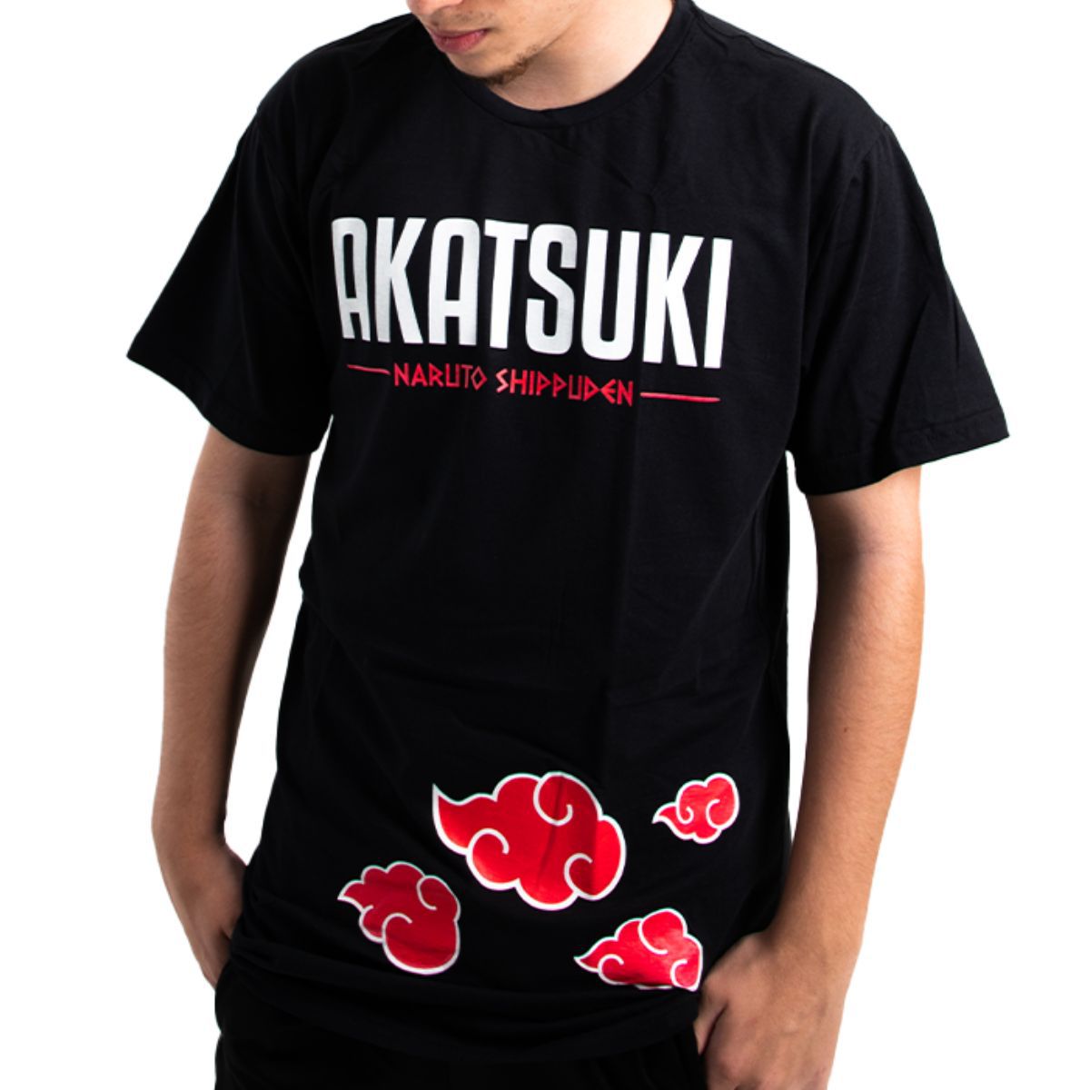 Camiseta Naruto Akatsuki Nuvens Algodão