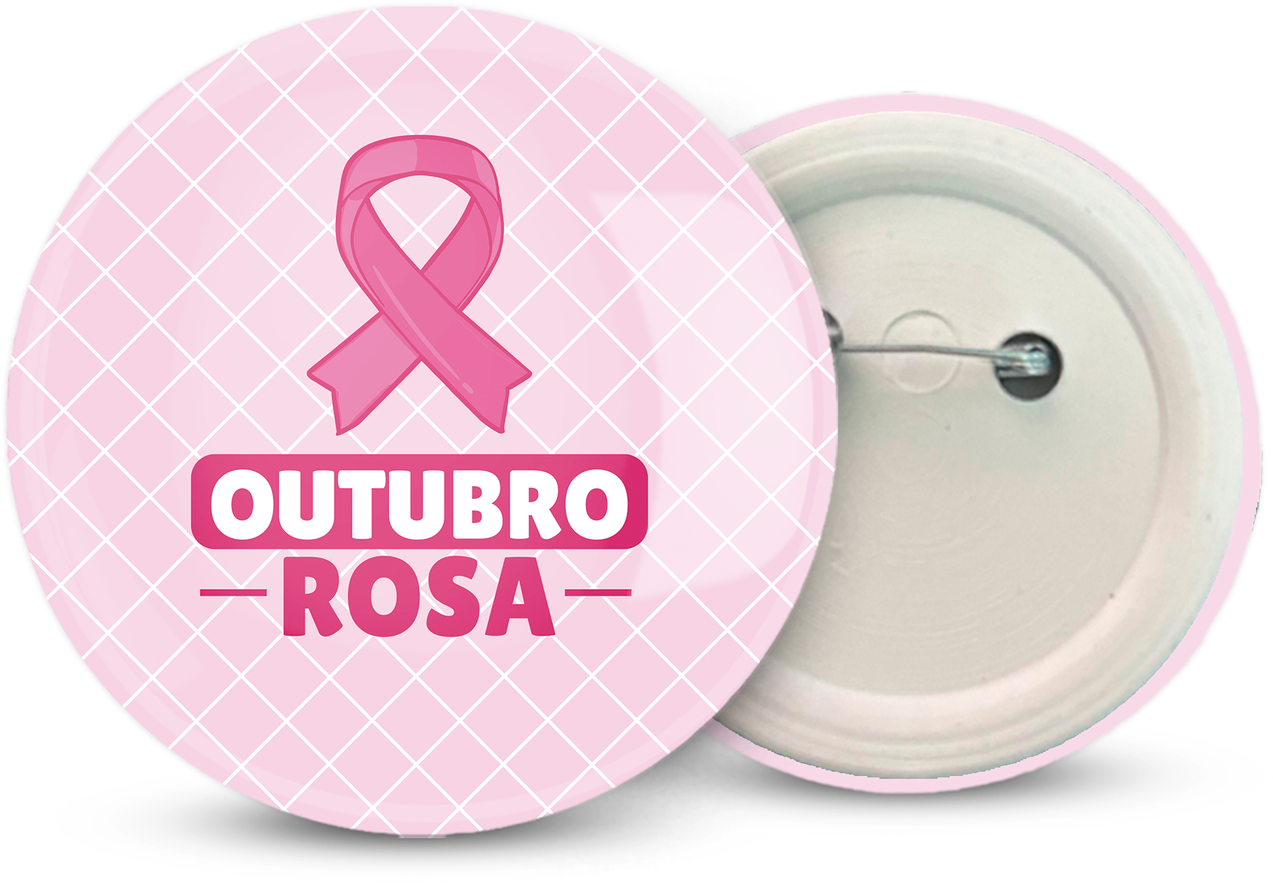 Botton Outubro Rosa Personalizado 5,5CM - Tecbotton
