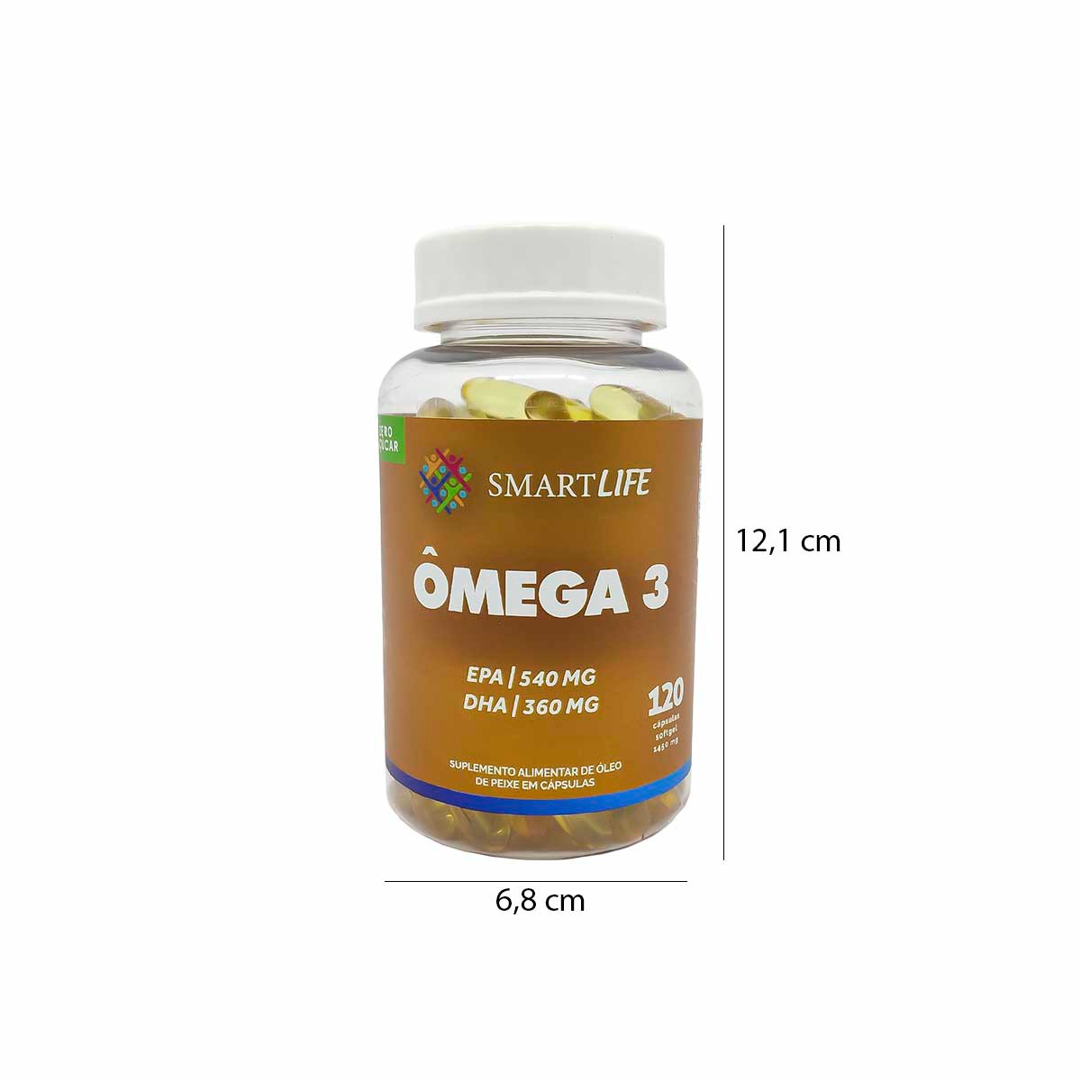 Suplemento Ômega 3 Melhora Memória e Concentração 1000mg 120 Cápsulas