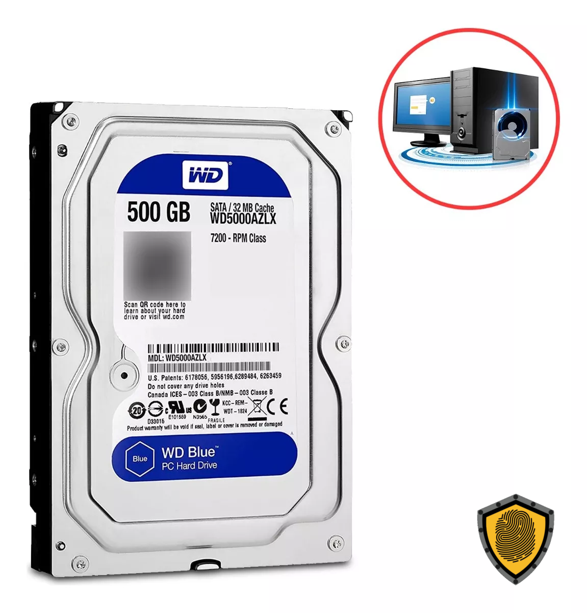 Disco rígido desktop Western Digital 500 GB com interface Serial ATA I -  Loja Report Security do Brasil LTDA