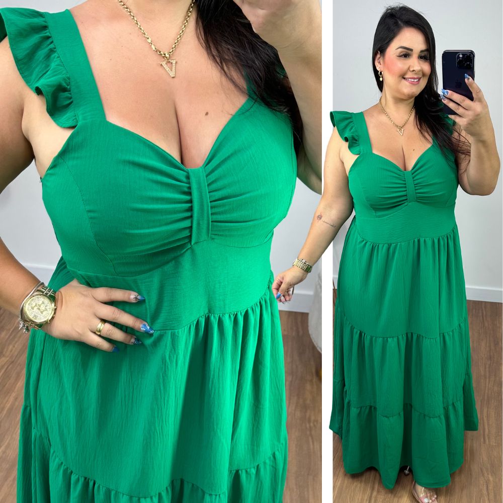Vestido Zara Verde Plus SIze - Belíssima 48 - Belissima48