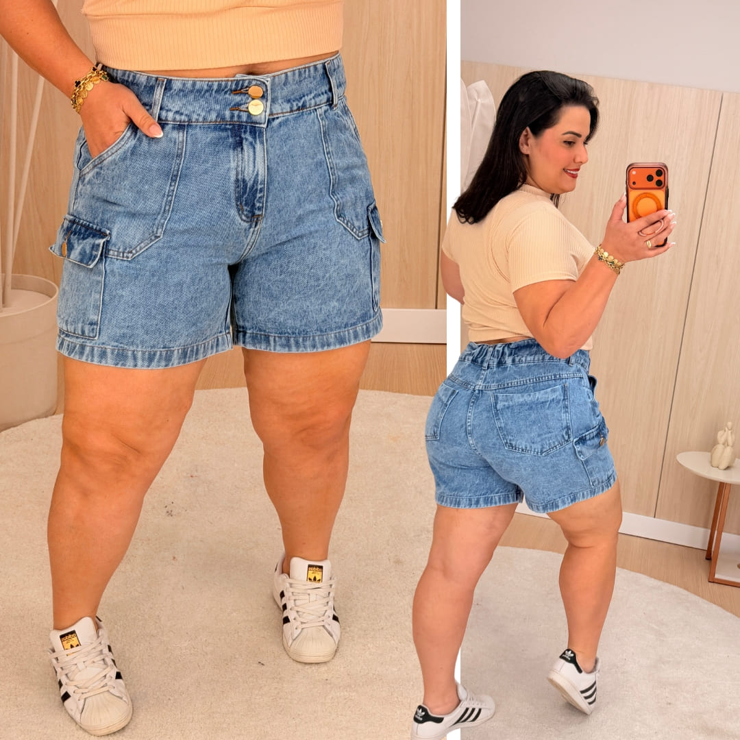 KIOSQUE CC Simone Rocha デニムショートパンツ 25ss Short Jeans Awa Simone Plus Size - Belíssima 48 - Belissima48