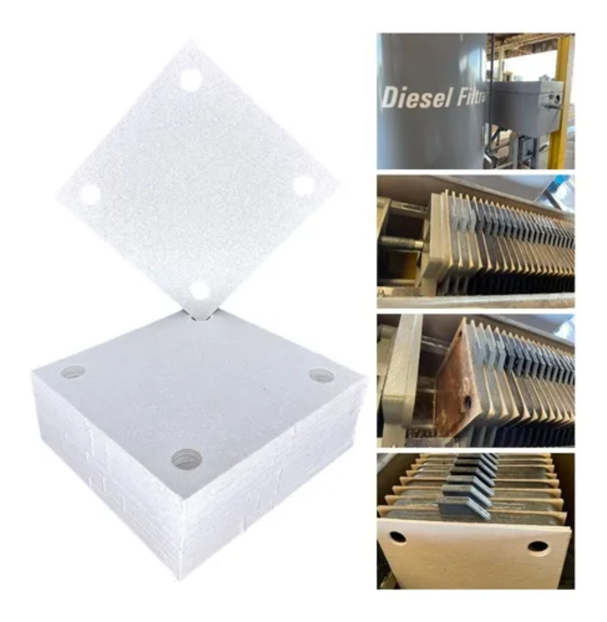 Papel Filtrante Para Diesel 7x7 - 4 Furos Tipo A Grosso 10kg - Shopping ...