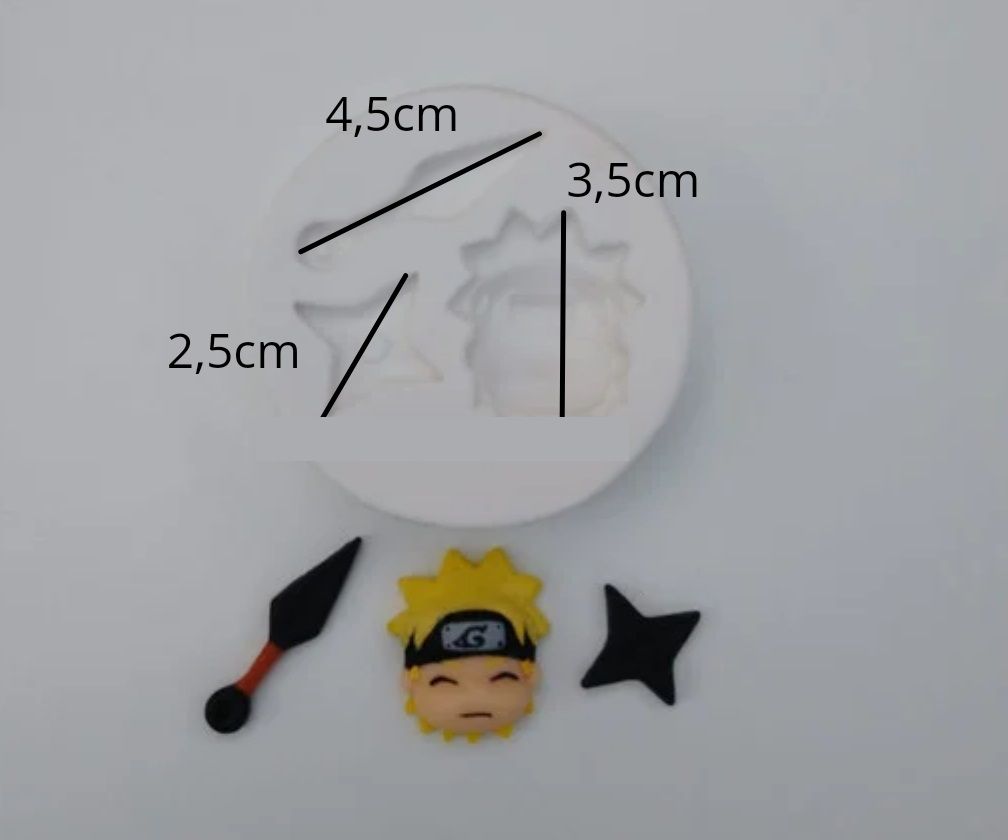 Molde de Silicone Naruto Rosto Kakashi