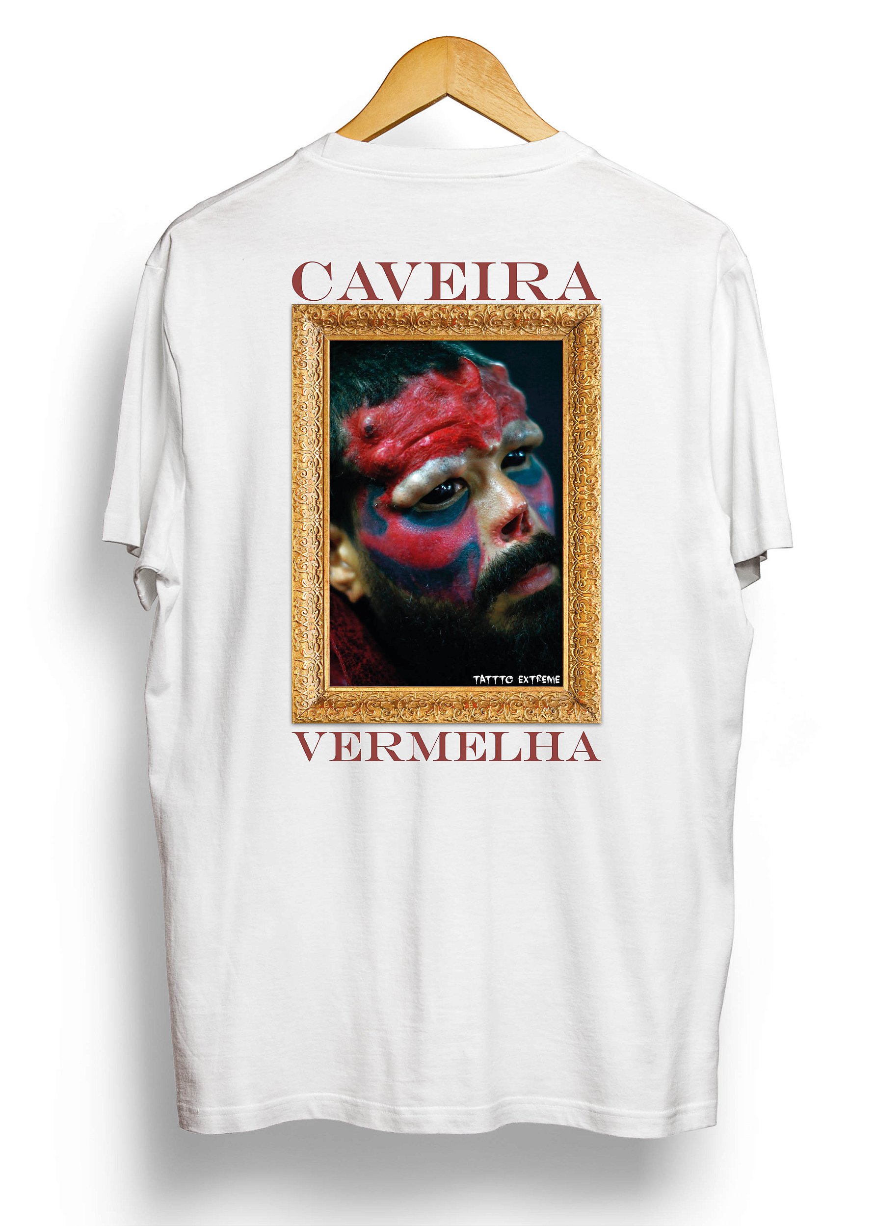 Camiseta Caveira Fumando - Vermelha