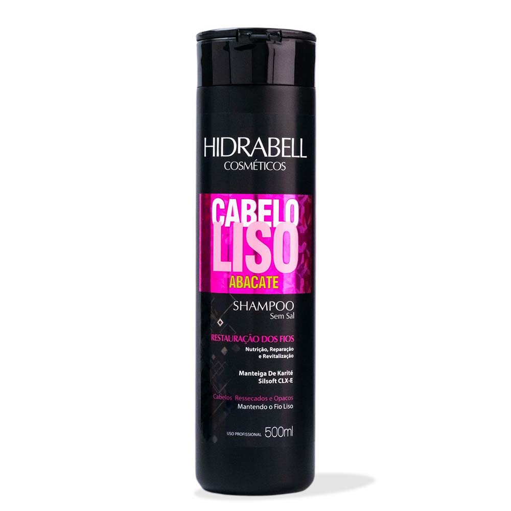 Shampoo Cabelo Liso Abacate 500ml Hidrabell - Hidrabell Cosméticos | LOJA  OFICIAL