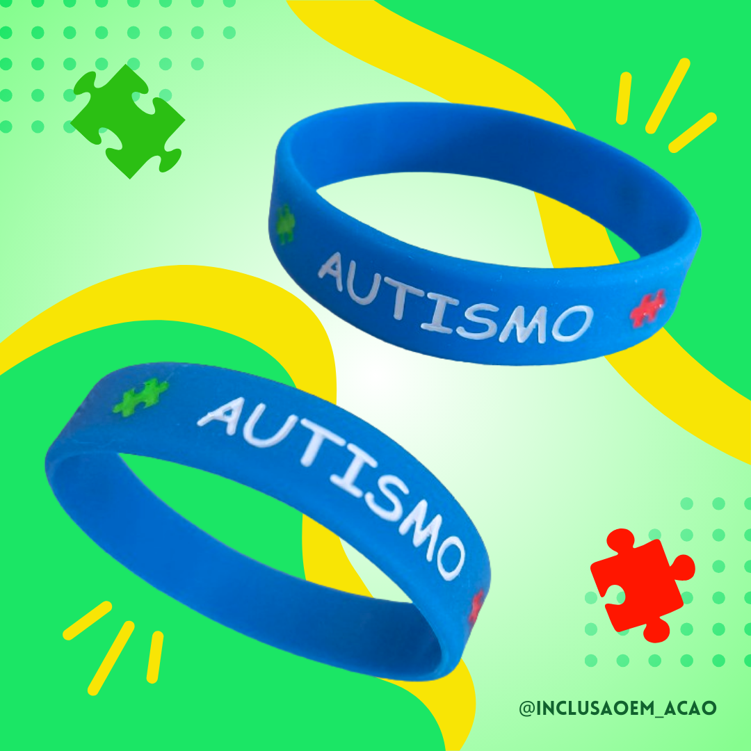 PULSEIRA DE SILICONE - AUTISMO QUEBRA CABEÇA - INCLUSÃO E AÇÃO