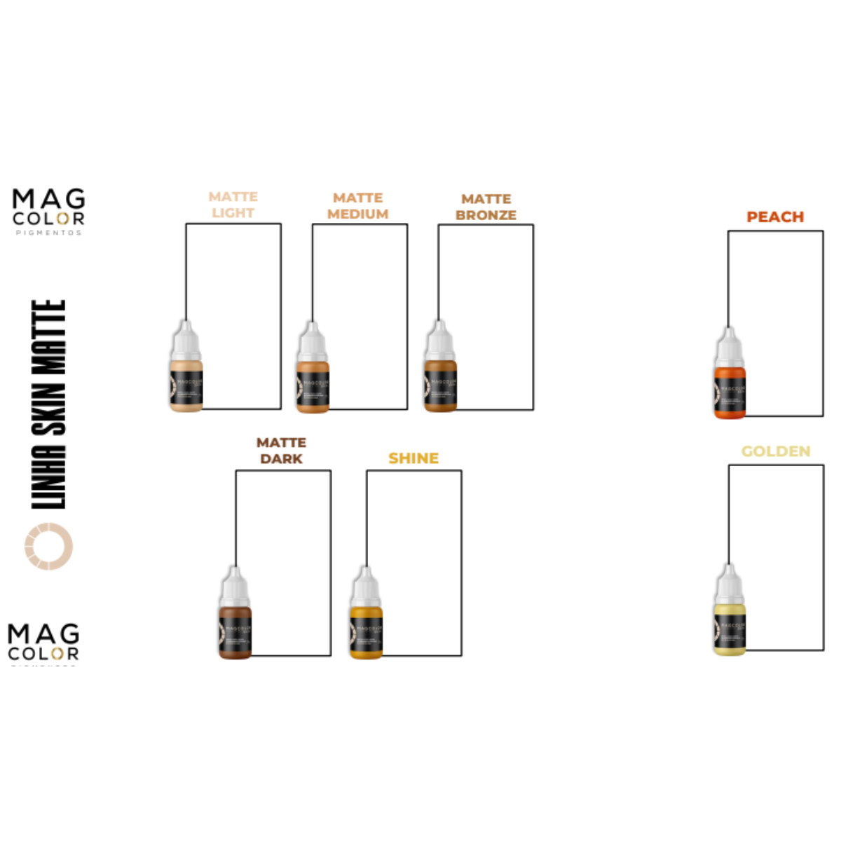 Pigmento Mag Color Skin Matte Light-5ml. - Lu Brandão | Sobrancelhas e ...