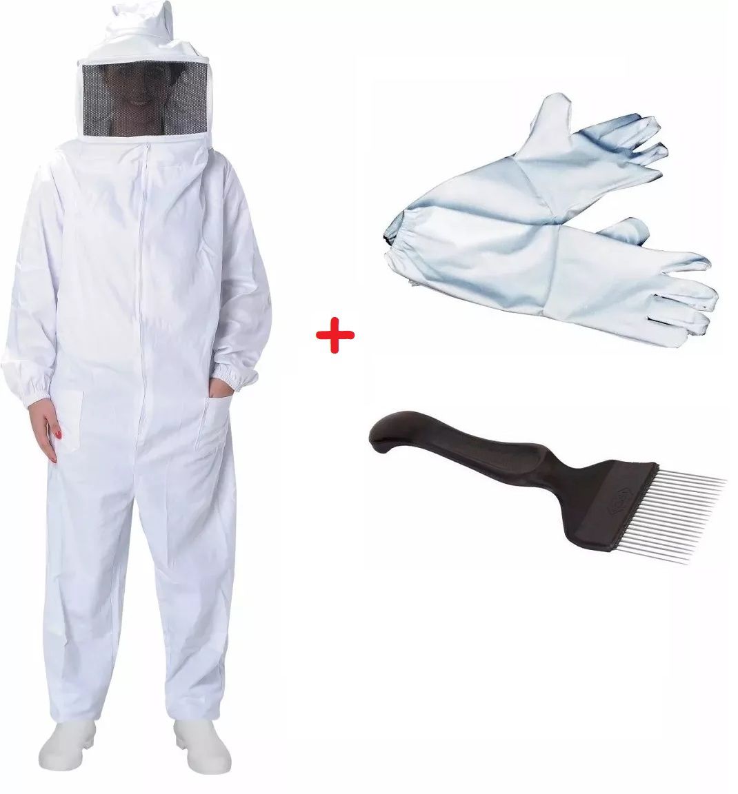 Roupa de proteção de apicultura com luvas G/GG/2GG, respirável e