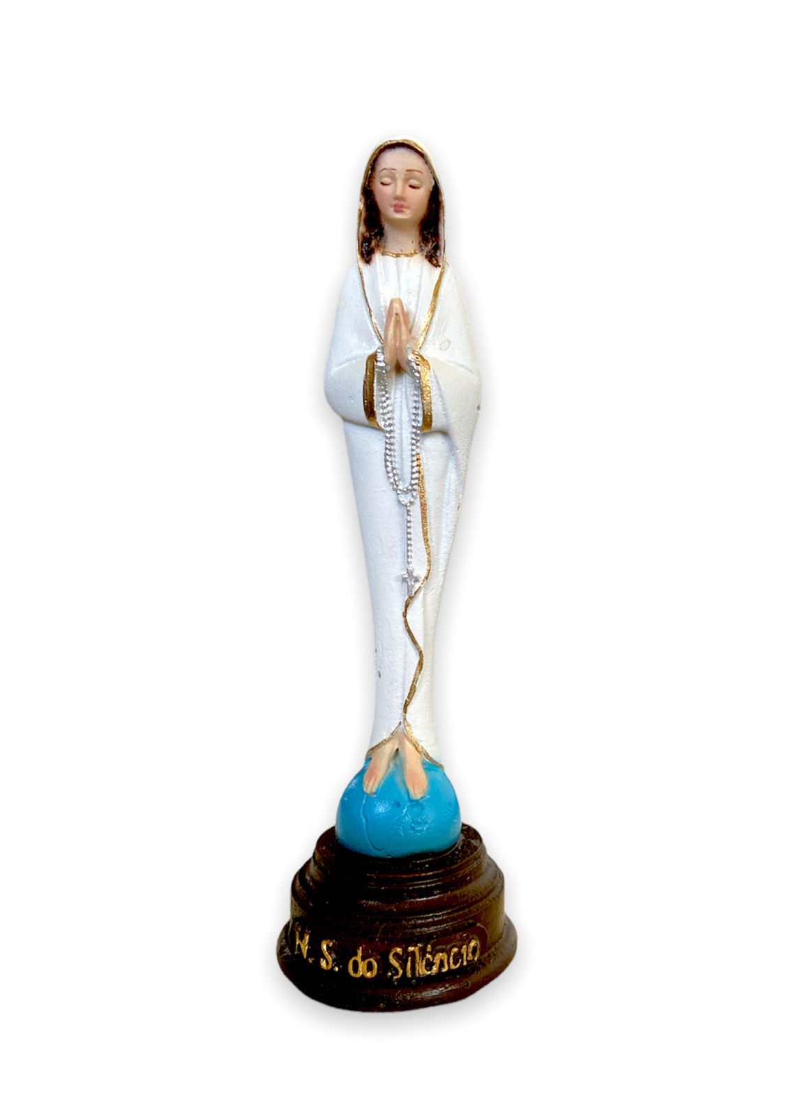 Imagem Nossa Senhora Do Silencio Resina Nobre 15cm - Santissima