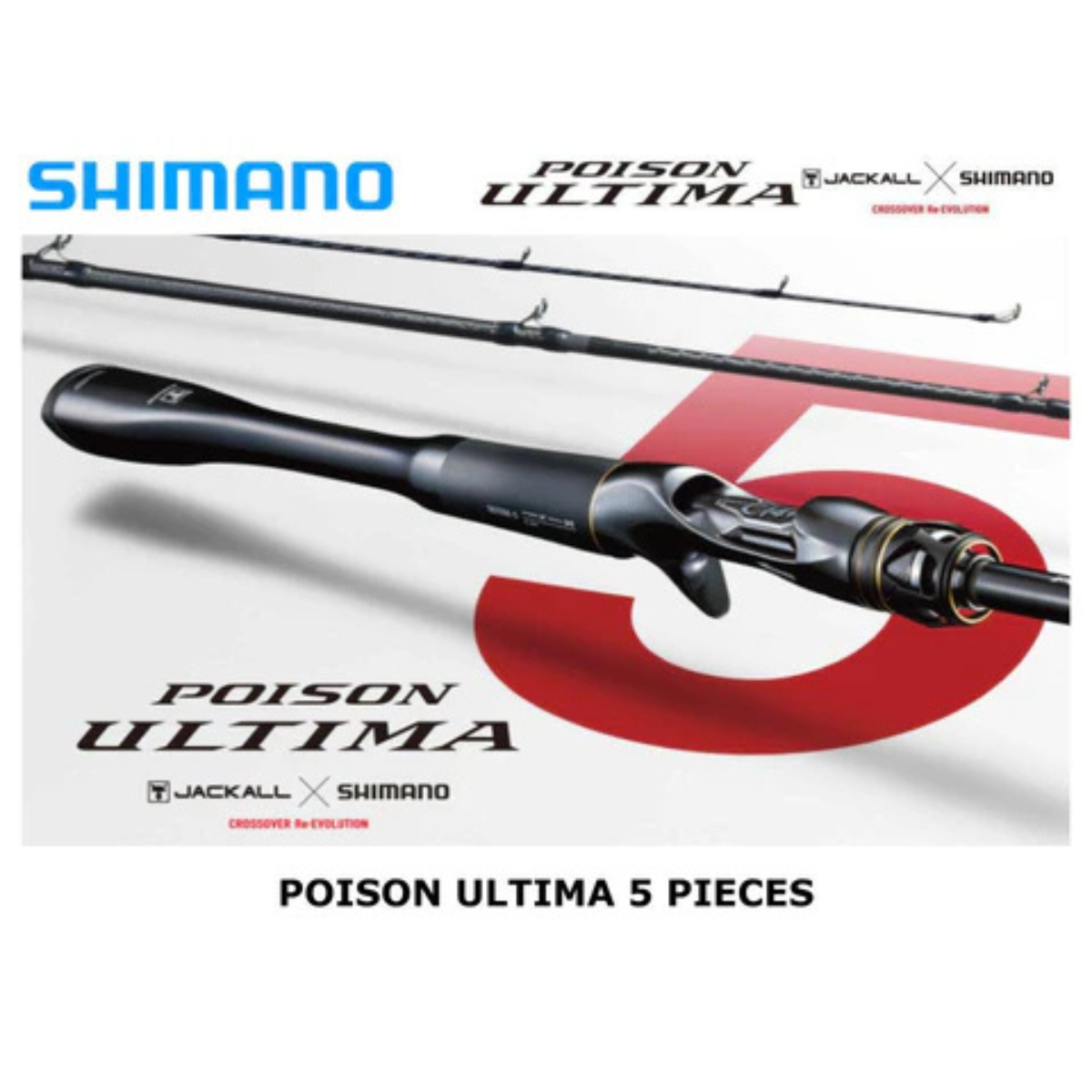 Vara Carretilha Shimano Poison Ultima 1610MH-5 6'10 10-20lb 5P
