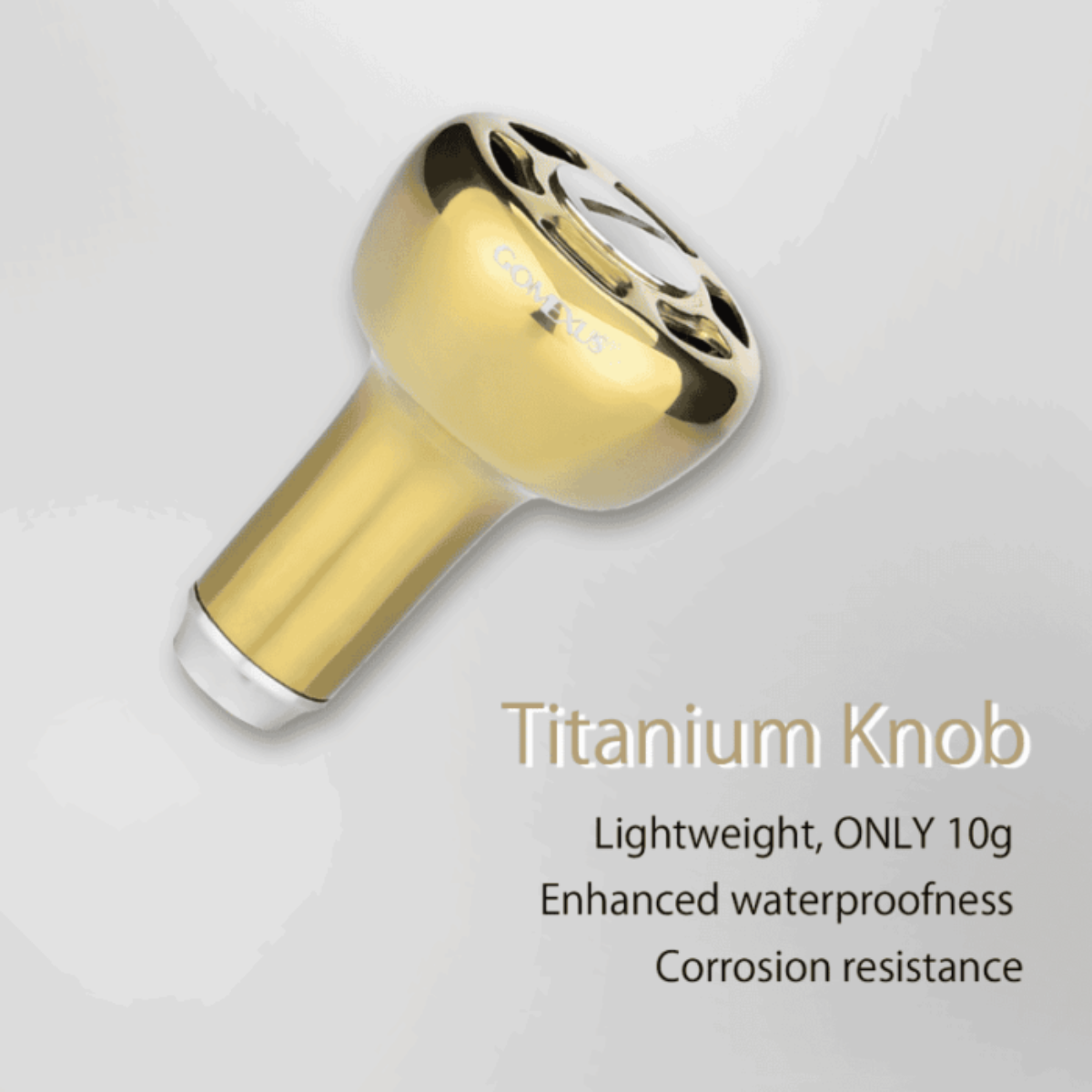 Manivela Gomexus Alumínio 120mm Knob Titânio 7x4mm - Piovezan Pesca