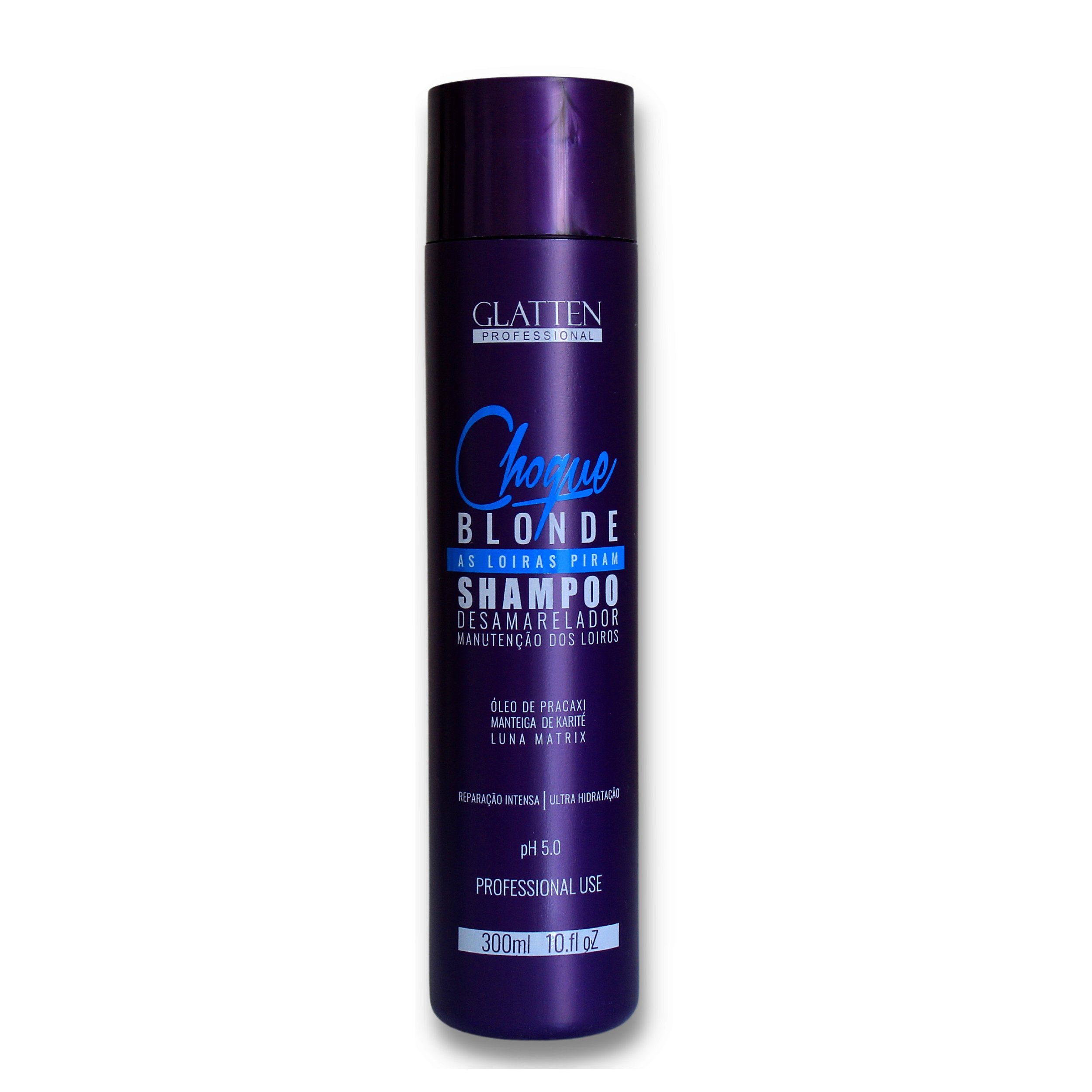 Shampoo Desamarelador Matizante Choque Blonde Glatten Professional 300ml -  KA Luxo Cosméticos