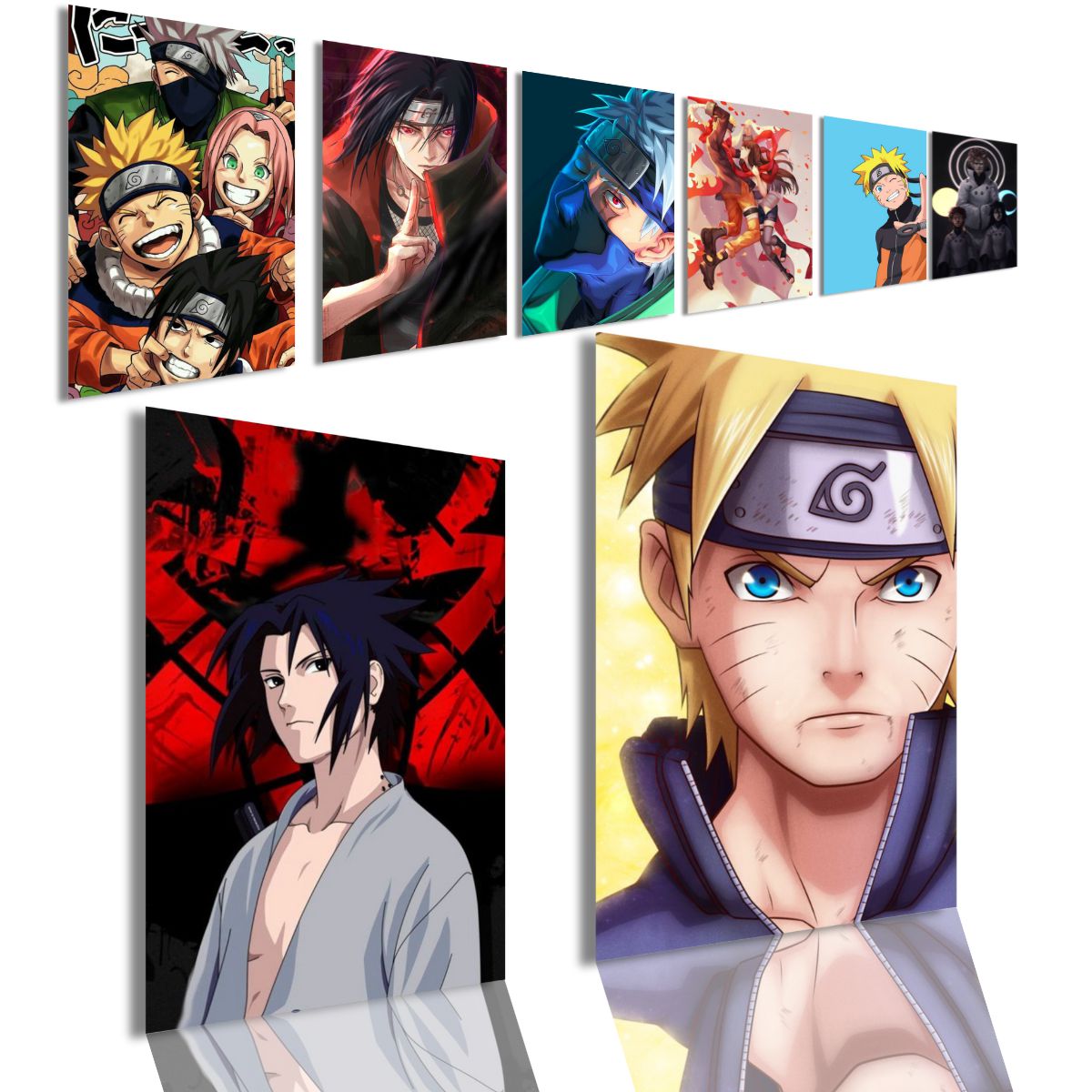 Quadro Decorativo Naruto Uzumaki E Sasuke Uchiha 23x33cm