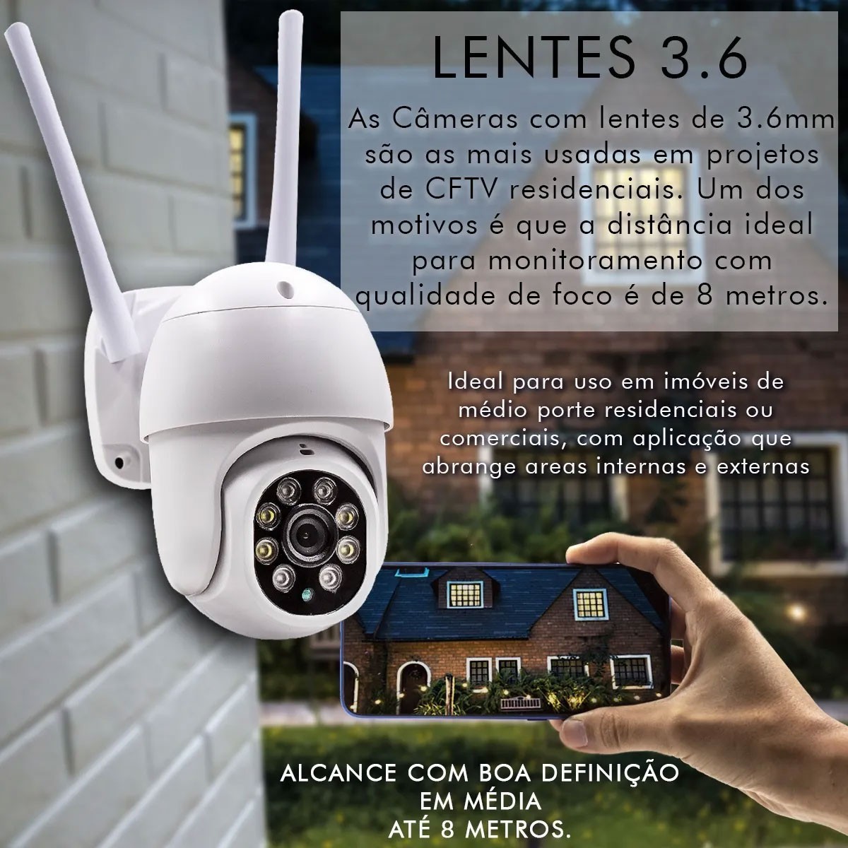 Câmera de Segurança Wi-Fi Homologada Anatel Dome Movimento - Nick Presentes  - Ferragens e Ferramentas
