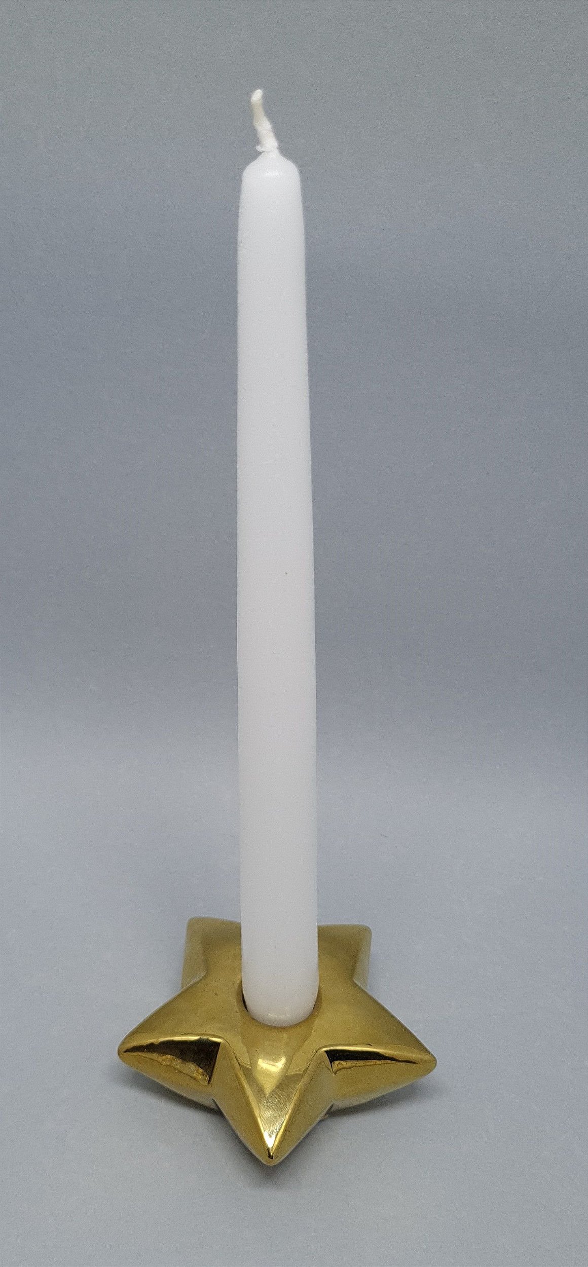 Vela Castiçal Cônica 25cm Branca - Luxo Velas