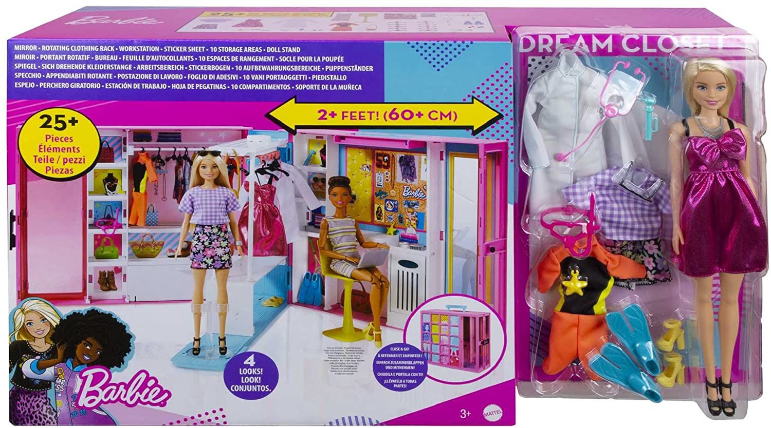 Barbie - Armario portátil, FASHIONISTAS