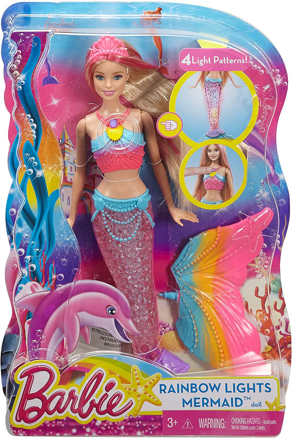 Barao Mattel Barbie Sereia Cabelos Rosa