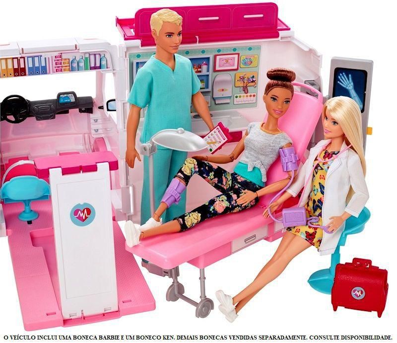 Barbie Com Veiculo Hospital Movel Medico E Enfermeira Gmg35 - Star ...