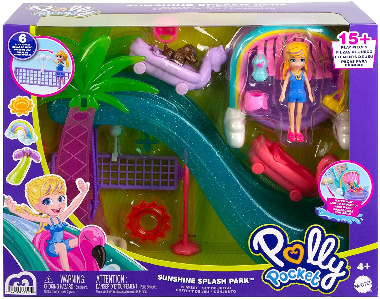 Polly Pocket Parque Aquaticos de Esportes-Mattel-HDW63 - Star Brink  Brinquedos