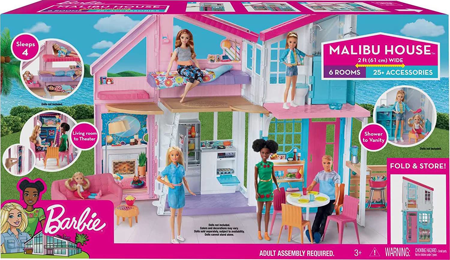 Casa Da Barbie Mega Casa Dos Sonhos Malibu + Móveis - Colore