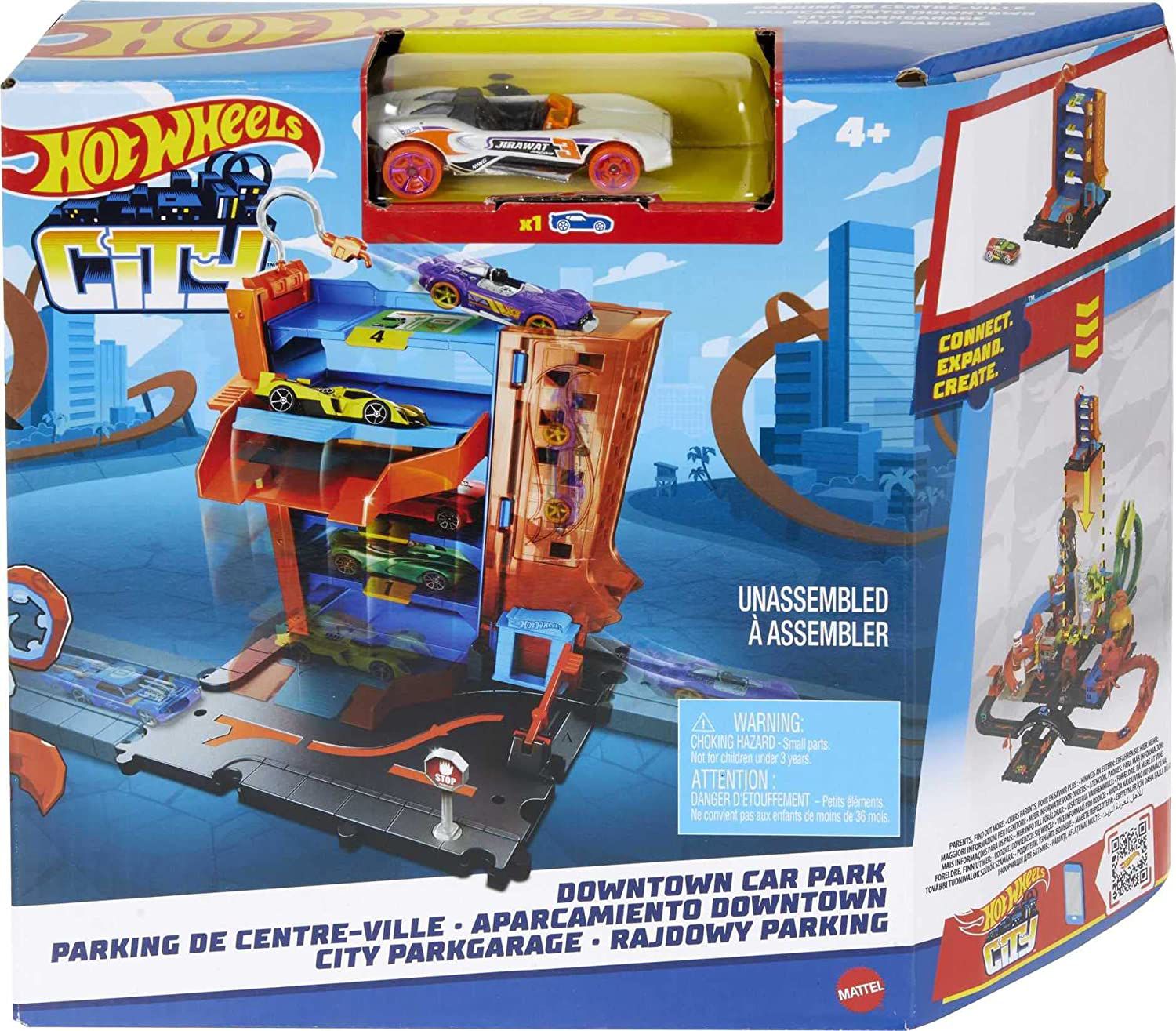 Pista De Percurso e Veículo - Hot Wheels - City Garagem Com