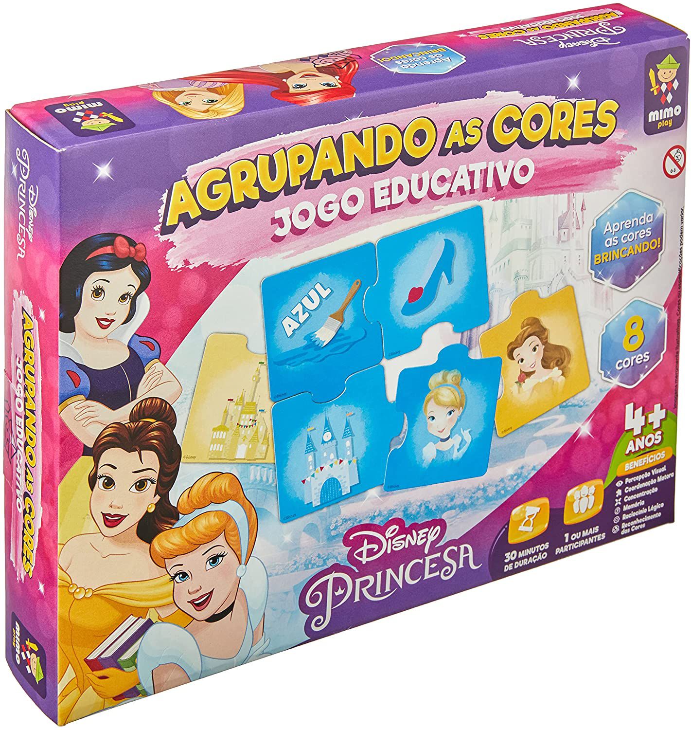 Jogo Educativo Números Disney Princesa 30 Unidades 2022 Mimo