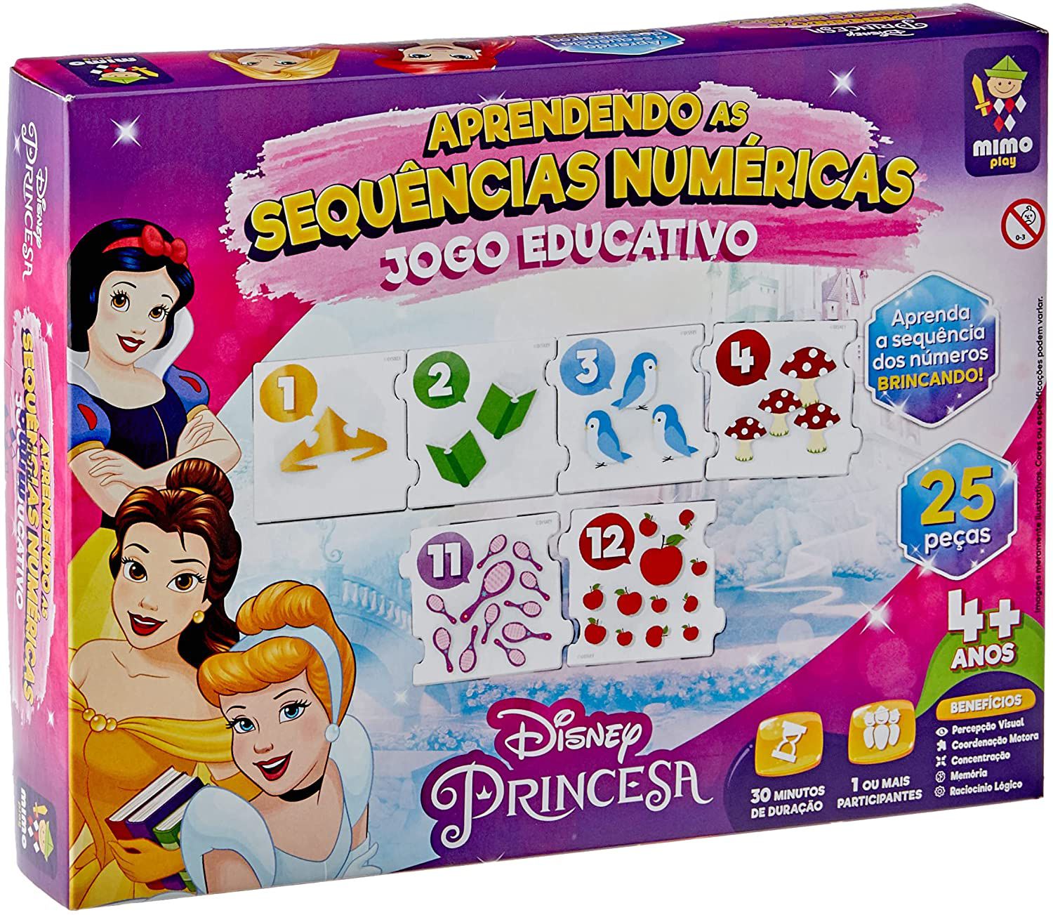 Jogo Educativo - Princesas Disney - Jogo dos Números - Mimo