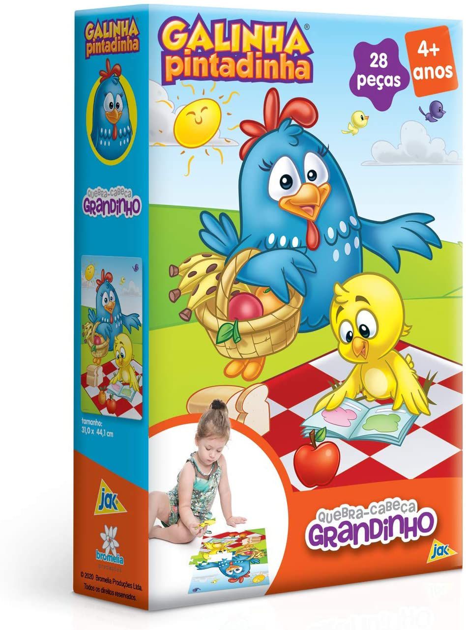 Jogo Da Memória Galinha Pintadinha®- Azul & Vermelho- 12 pares- Toyster