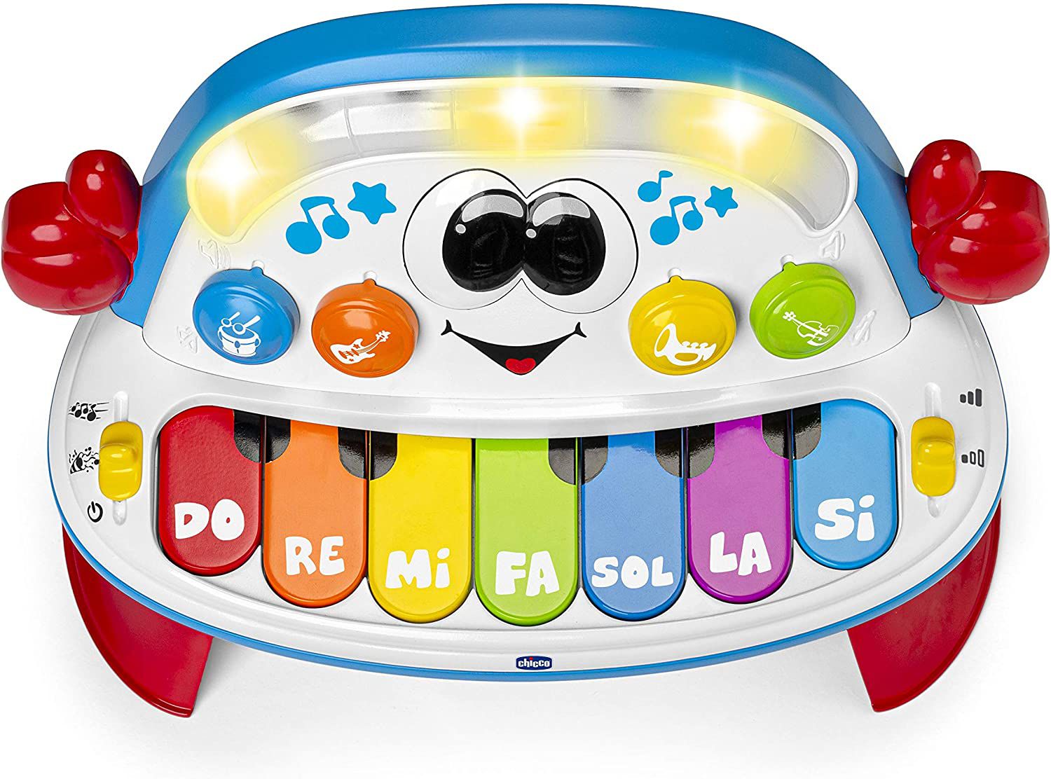 Teclado Musical Infantil Colorido com Luzes e Sons