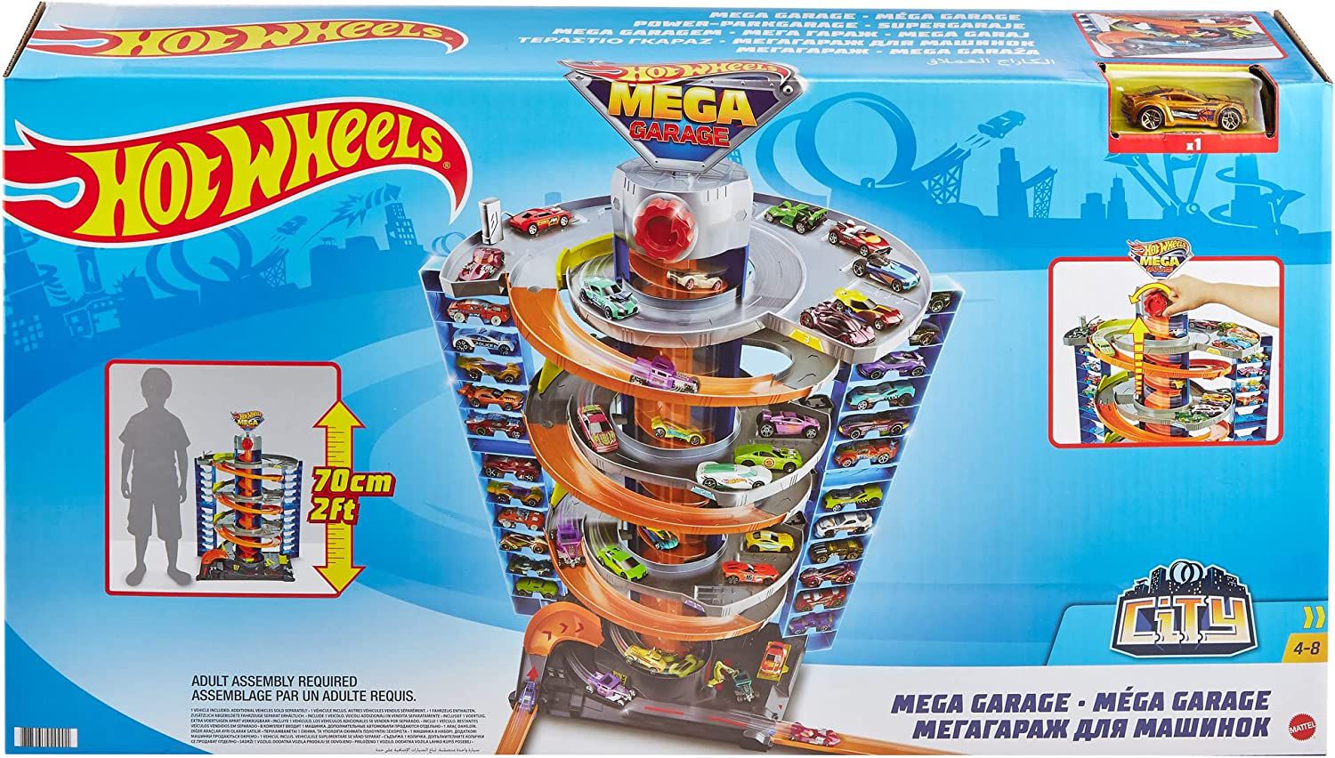 Pista Hot Wheels Mega Garagem Tubarão Gigante