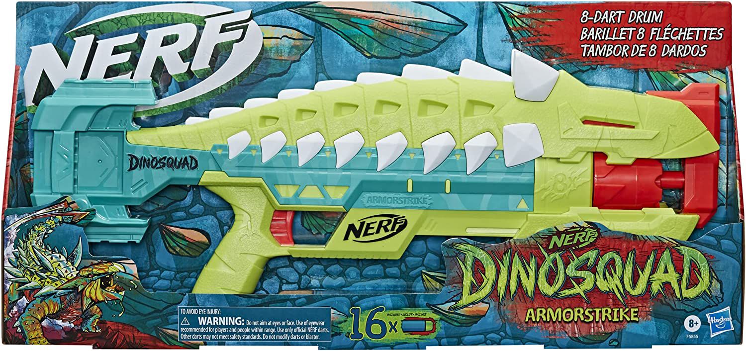 Lançador De Dardos Nerf Dinosquad Armorstrike F5871 Hasbro Colorido -  WebContinental