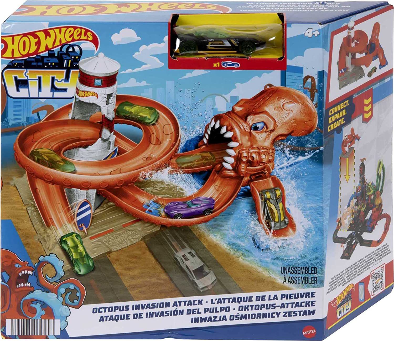 Pista Hot Wheels Mega Garagem Tubarão Gigante