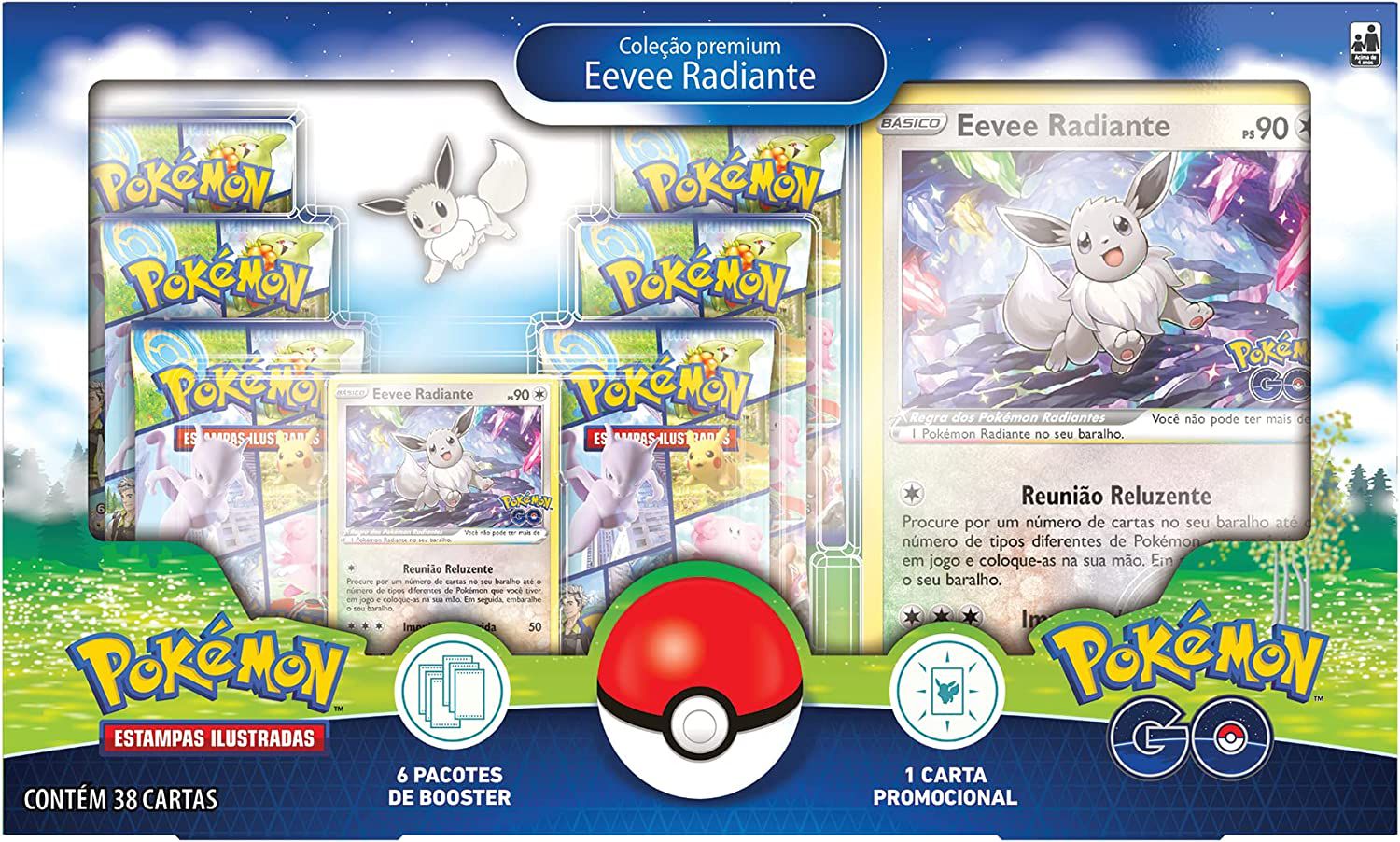 Coleção de Batalha Pokemon Box Premium Deoxys Vmax e Deoxys V-Astro - Copag