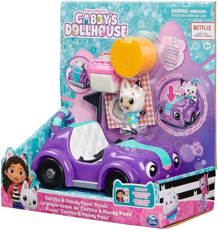 Gabbys Dollhouse Carrinho Carlita Picnic Pandy Gato Sunny - Star Brink ...