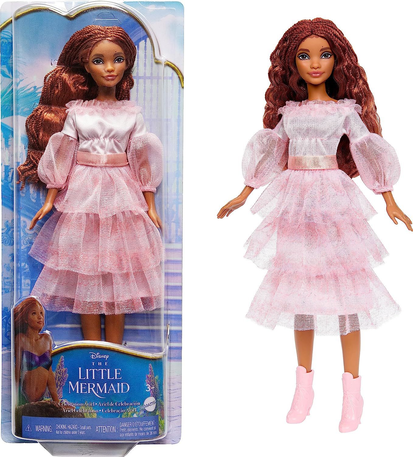 Boneca A Pequena Sereia Fashion Doll Vestido Rosa HPD90 - Star Brink  Brinquedos